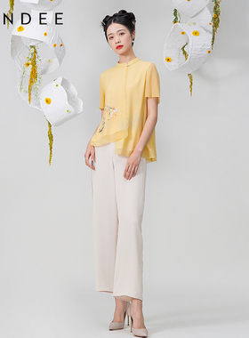 Londee/龙笛春夏改良中式上衣2S22260