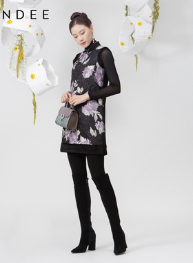 Londee/龙笛改良版现代中式旗袍9T21350