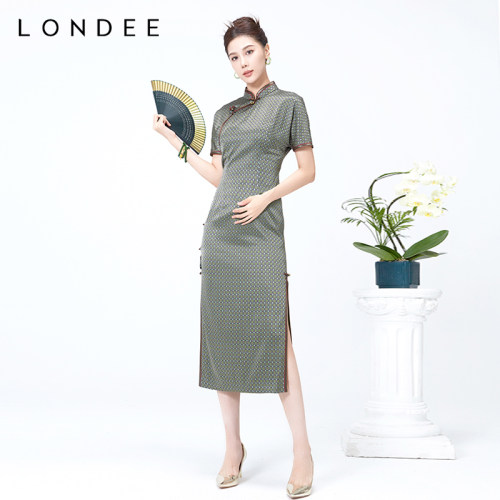 Londee/龙笛国风复古春夏连衣裙新中式高级感旗袍日常可穿4S21265