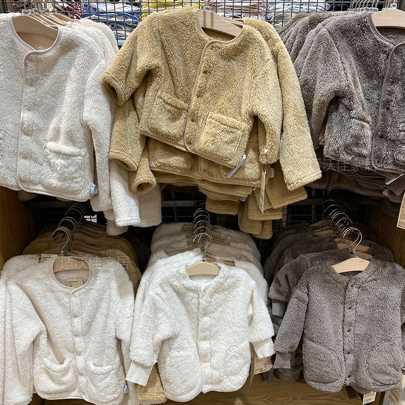 外贸儿童长毛绒夹克衫内胆秋冬大小童羊羔绒外套男女童内胆童装
