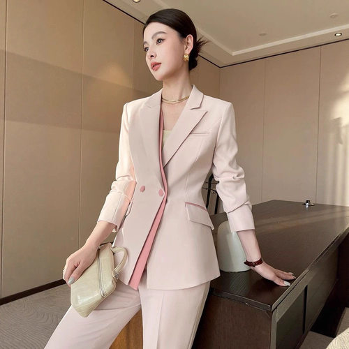 高级感职业西装套装女2025年新款秋冬气质女神范主持人播音工作服