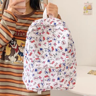 凯蒂猫书包初中女生高颜值小众大学生可爱大容量hellokitty双肩包