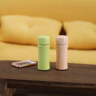 迷你微缩食玩保温杯12分ob11家具摆件娃娃屋配件dollhouse可开盖