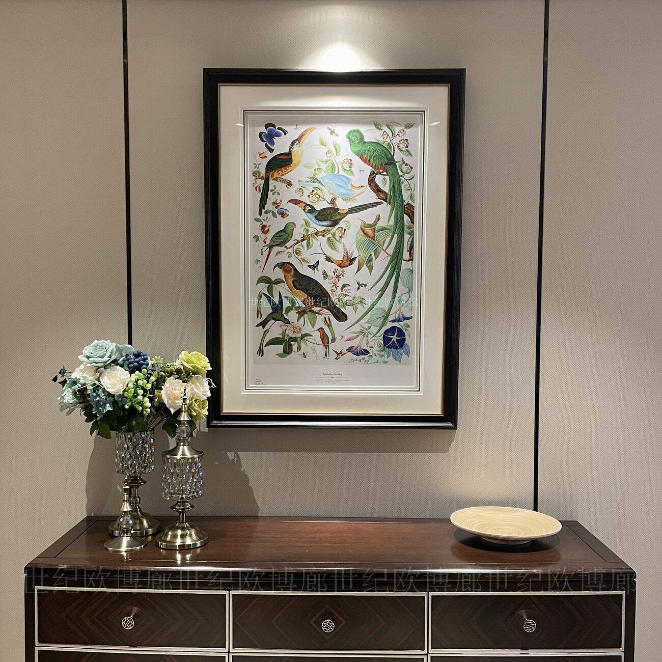 纯进口原版画芯简美式法式花鸟图谱珍藏收藏装饰画 奥杜邦奇幻