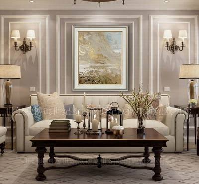 简美风客厅装饰画进口授权
