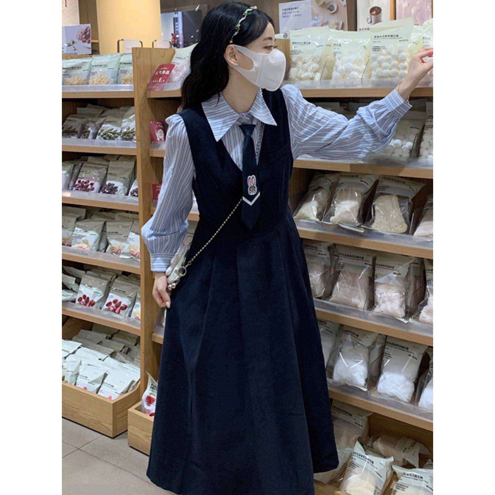 少女学院风JK制服套装裙2025秋装新款初高中学生背带连衣裙表演服