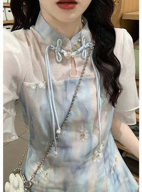 新中式国风旗袍年轻款少女