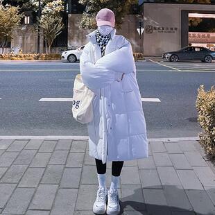 羽绒棉服女中长款2025秋冬新款韩版宽松学生过膝棉袄加厚面包服