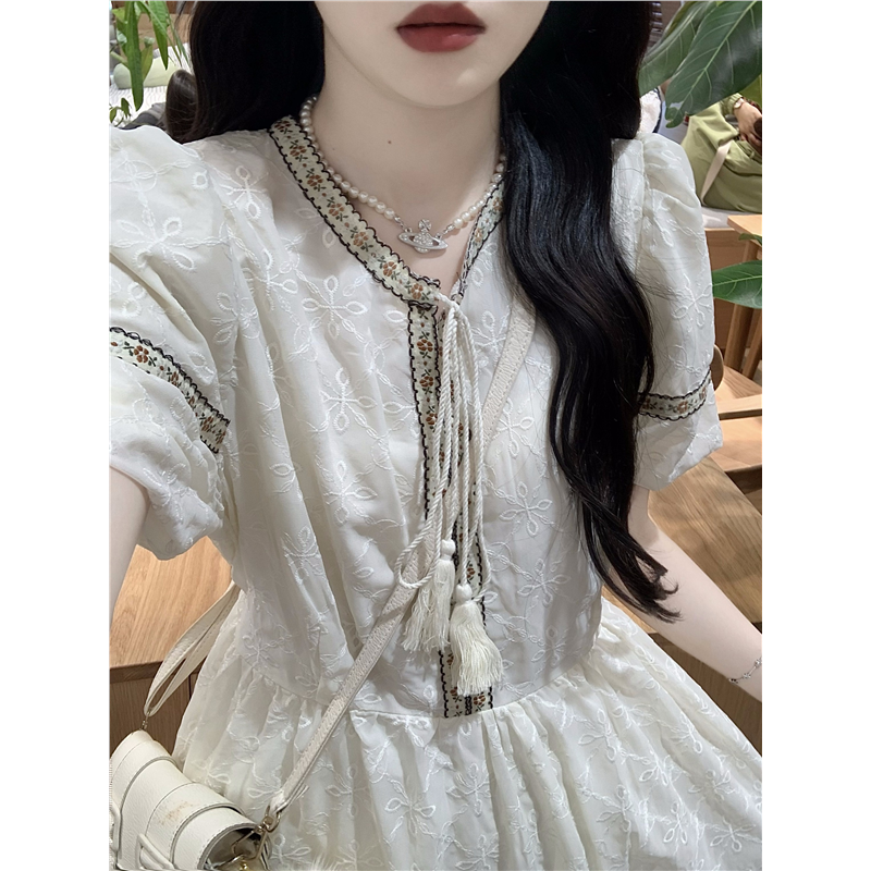 奶甜风仙女气森系桔梗茶歇