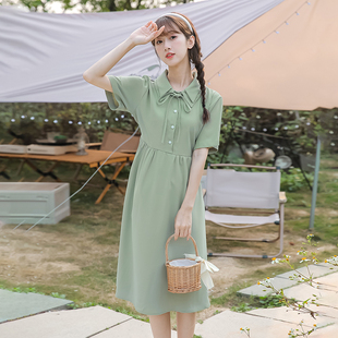夏天长裙女2025年夏季新款少女小个子仙气超仙森系小清新连衣裙子