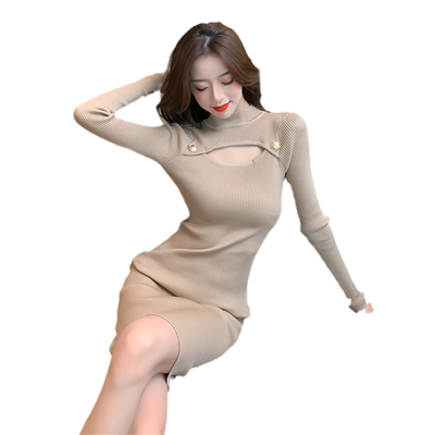 韩版修身显瘦针织面料柔软舒服