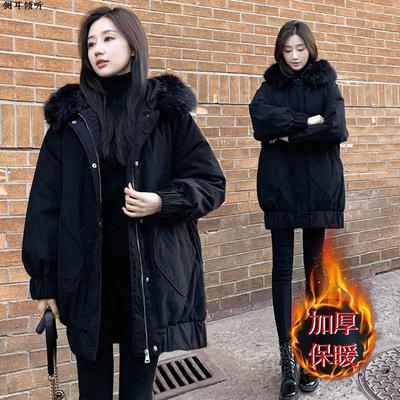 大码中长款平湖羽绒棉服女20