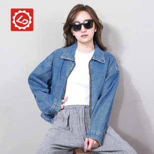 宽松夹克上衣女 纯棉短款 DA4111NZY唠叨牛仔外套女2024秋季 新款