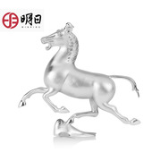 明日马踏飞燕纯银摆件足银999礼品生肖马工艺品银马摆件乔迁礼品