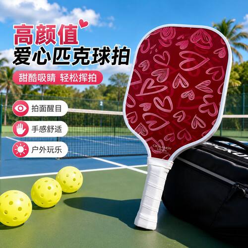 通用匹克球拍pickleball亲子户外训练创意匹克球图案印花来图可定