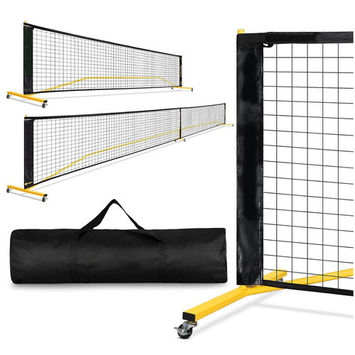 6.7米Pickleball Net铁管匹克球网架带轮子户外比赛网球网柱