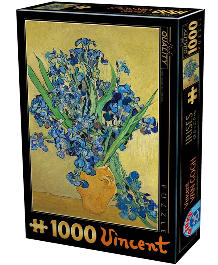 现货包邮D-Toys罗马尼亚进口益智拼图66916VG13梵高 鸢尾花1000片