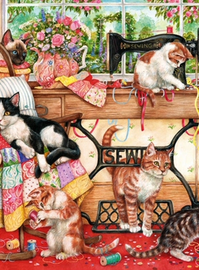 现货包邮 Gibsons英国进口益智拼图玩具G6108 混乱的大篷车1000片