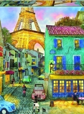 现货包邮 西班牙Educa进口成人益智拼图玩具17122 巴黎街景1500片