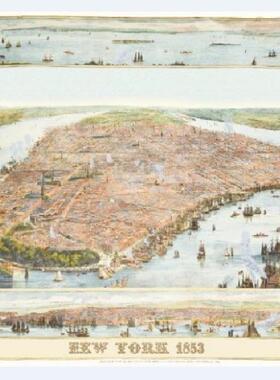 现货包邮 奥地利Piatnik进口益智拼图5429纽约1853年老地图1000片