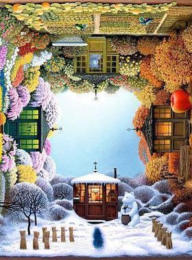 现货包邮 施密特Schmidt德国进口拼图59279 旋转的四季花园1000片