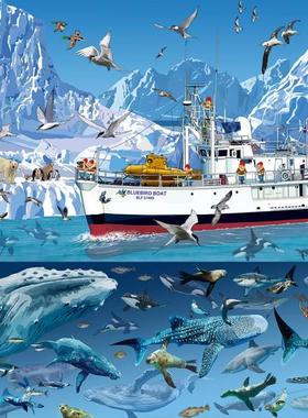 新款包邮 法国Bluebird进口成人益智拼图90038北极蓝鸟号船1500片