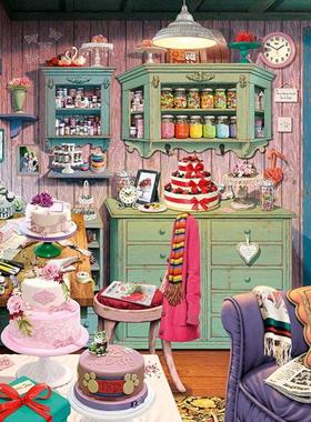 现货施密特Schmidt德国进口益智成人拼图59653 温馨的房间1000片