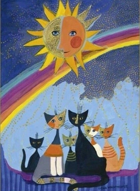 现货 雷诺瓦heye德国进口益智拼图29854 金箔猫 金雨1000片方盒