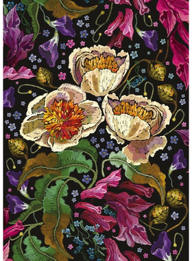 新款包邮 Interdruk波兰进口益智拼图1000片花卉系列 幽夜繁花绘