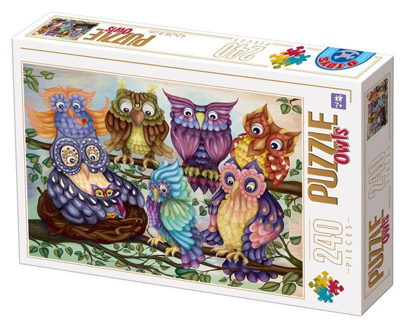 正品包邮 D-Toys 罗马尼亚进口儿童益智拼图 猫头鹰系列240片两款