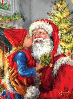 现货包邮 美国SunsOut进口成人益智拼图60662亲吻圣诞老人500大片