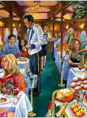 现货包邮 JUMBO荷兰进口成人益智拼图减压11328餐车500片Falcon