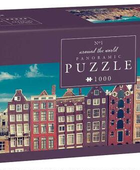 新款 Interdruk波兰进口益智文艺拼图 阿姆斯特丹运河1000片宽幅