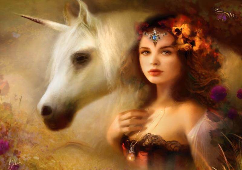 现货包邮 法国Bluebird蓝鸟进口益智拼图70158独角兽与美女1000片