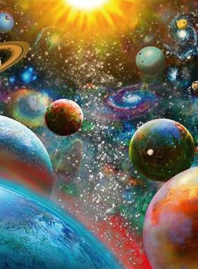 现货 睿思Ravensburger德国进口益智拼图19858宇宙太空行星1000片