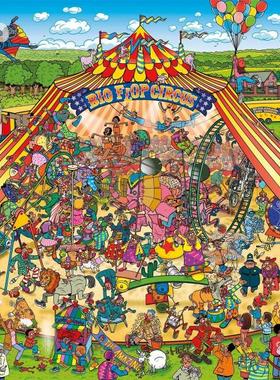 正品包邮英国进口AJP益智卡通动漫拼图玩具13260欢乐马戏团1000片