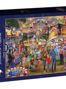 包邮 法国Bluebird蓝鸟进口益智拼图90591欢乐家庭嘉年华1000片