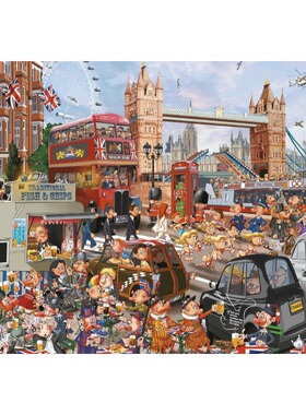 现货包邮 奥地利Piatnik进口成人益智卡通拼图5569伦敦1000片鲁耶