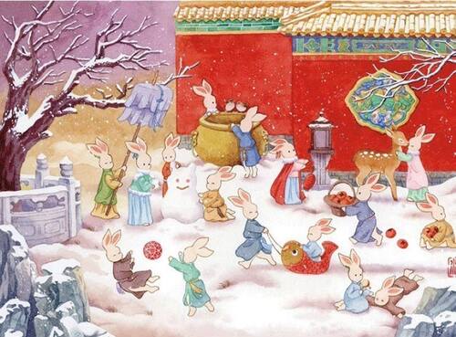 【特惠】添添兔崽崽国风故宫大雪