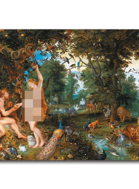 新款包邮 奥地利Piatnik进口拼图1000片 5545 世界名画《伊甸园》