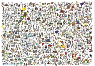 105百态人生1080片 小蚂蚁Akena意大利进口益智拼图FV24 现货 包邮