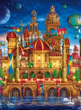 新款包邮 Clementoni意大利进口成人益智拼图36529梦幻城堡6000片