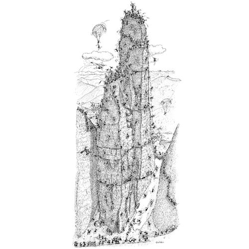 新品现货 小蚂蚁Akena进口益智拼图FV2415攀登巴索钟楼1080片竖版