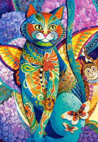 包邮巧思波兰猫咪嘉年华益智拼图