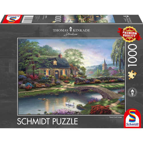 新品包邮施密特Schmidt德国进口成人益智拼图59775石溪小屋1000片