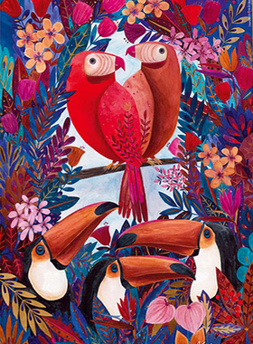 现货包邮 D-Toys罗马尼亚进口益智动物拼图72887TR01 鹦鹉1000片