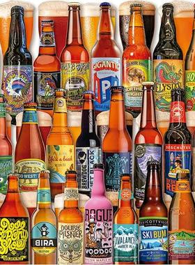 新款包邮 西班牙Educa进口成人益智拼图19610精酿啤酒瓶500片减压