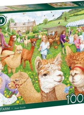 现货包邮 JUMBO荷兰进口益智拼图11374羊驼农场1000片减压Falcon