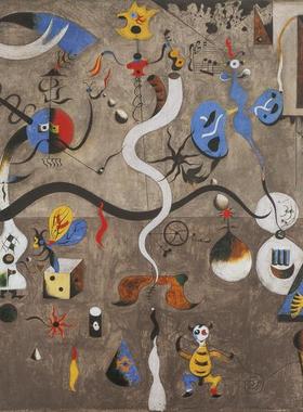 包邮法国Bluebird 蓝鸟进口益智名画拼图60108丑角狂欢1000片米罗