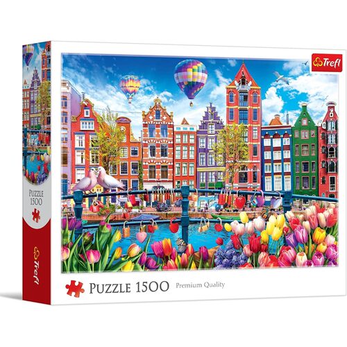 新品包邮 trefl欧洲进口成人益智拼图26221 缤纷阿姆斯特丹1500片